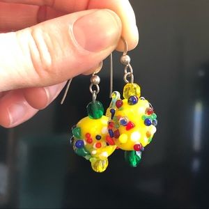 Abstract colorful earrings